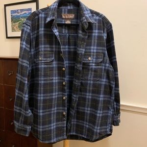 Heavy Weight Blue Plaid Flannel! Men's Size Large!
